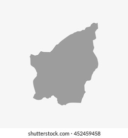 San Marino map in gray on a white background