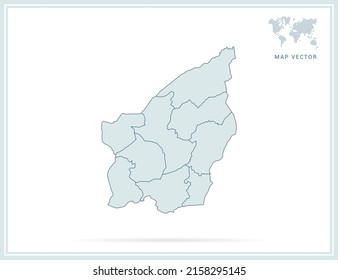 San Marino Karte grüner Vektorgrafik auf weißem Hintergrund.