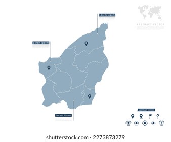 San Marino map of infographic blue Navigator pin location checking communication information plan position.