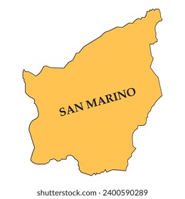 San Marino map logo vector illustration simple design