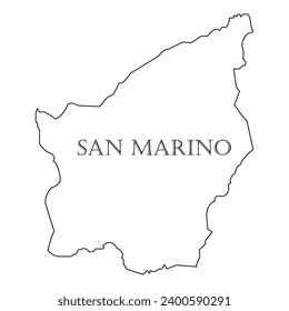 San Marino map logo vector illustration simple design