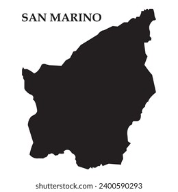 San Marino map logo vector illustration simple design