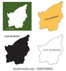 San Marino map logo vector illustration simple design