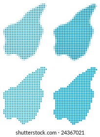 San Marino map mosaic set. Isolated on white background.