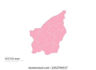 San Marino Map - Pink abstract style isolated on white background for infographic, design vector.