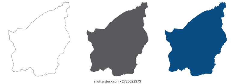Mapa de San Marino simples conjunto. Mapa de San Marino em branco.