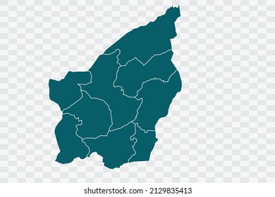 San Marino Map Teal Green Color on Backgound png