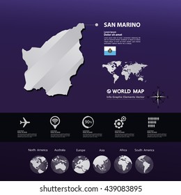 San Marino Map vector