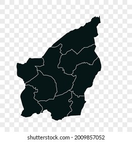 San Marino map vector. dark color. isolated on transparent background.