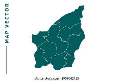 San Marino map vector. green color on white background.