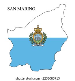 San Marino map vector illustration. Global economy. Famous country. Southern Europe. Europe.