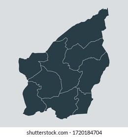 san Marino map vector, isolated on gray background