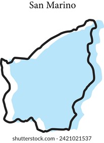 san marino map, san marino vector, san marino outline, san marino