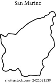 san marino map, san marino vector, san marino outline, san marino