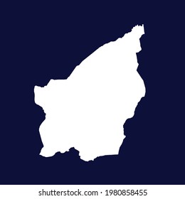San Marino map vector. white color on blue background.