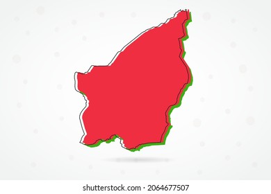 San Marino Map - World Map International vector template with including red, green and black outline sketch isolated on white background - Vector illustration eps 10
