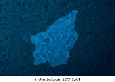 San Marino Map - World Map international vector template with technology style isolated on blue pixel background for education, design, website, infographic - Vector illustration eps 10