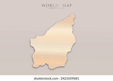 San Marino Map - World map International vector template with 3D, gold luxury design including shadow on bright background for design, education, website, infographic - Vector illustration eps 10