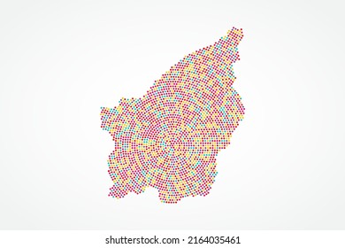 San Marino Map - World map vector template with colorful dots, grid, grunge, halftone style isolated on white background for education, infographic, design, website - Vector illustration eps 10