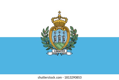 San Marino nation flag design template