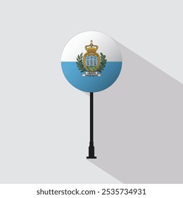 Símbolo Nacional de Círculo de São Marinho - Ilustração do Vetor de Bandeira