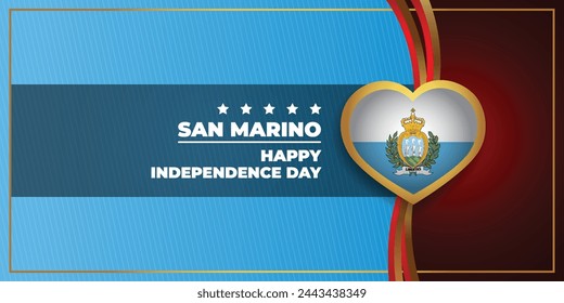 San Marino
San Marino National Day, celebration template banner vector Illustration