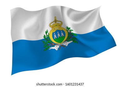 San Marino national silk flag icon