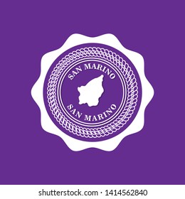 San Marino - rubber stamp. san marino label or sticker. vintage stamp