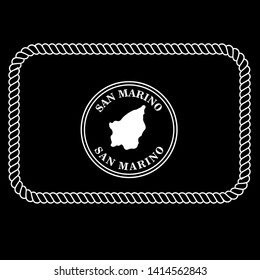 San Marino - rubber stamp. san marino label or sticker. vintage stamp