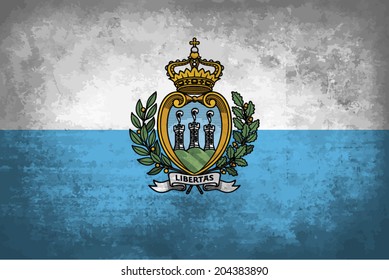 San Marino, Sammarinese Flag on concrete textured background