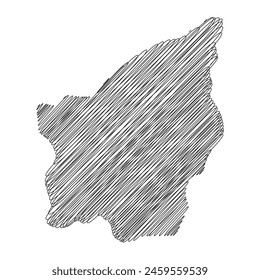 San Marino thread map line vector illustration