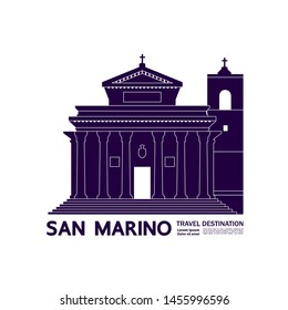 San Marino travel destination grand vector illustration.