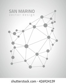 San Marino vector contour  grey map