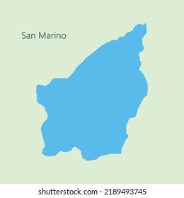 San Marino vector map on the isolated background. Illustration Vector.