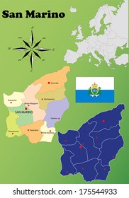 San Marino vector set. Isolated.