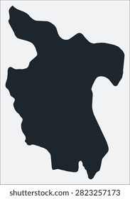 San Martin, PE, Peru map. Just a simple border map. Shape of the region. Blank boundary outline. Vector illustration.