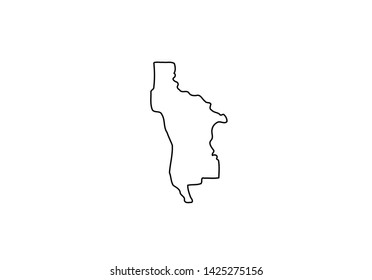 San Mateo County Outline Map Region