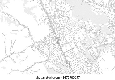 San Ramon, California, USA, bright outlined vector map with bigger and minor roads and steets created for infographic backgrounds.