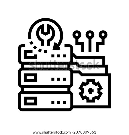 san recovery line icon vector. san recovery sign. isolated contour symbol black illustration