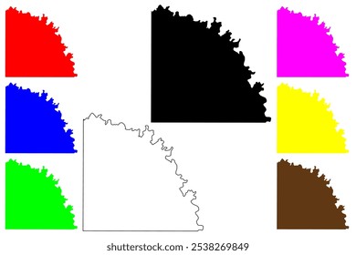 San Saba County, Texas (Counties in Texas, United States of America,USA, U.S., US) map vector illustration, scribble sketch San Saba map