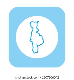 San Salvador region map in El Salvador country