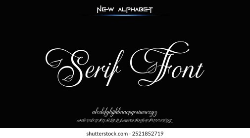 San serif Movie Alphabet Font. Typography modern regular style font for technology, digital, logo design. vector illustration