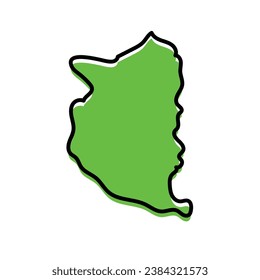 San-José-Staatskarte, Vektorgrafik des Uruguay-Landes