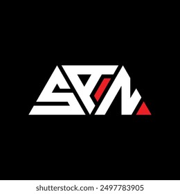 SAN triangle letter logo design with triangle shape. SAN triangle logo design monogram. SAN triangle vector logo template with red color. SAN triangular logo Simple, Elegant, and Luxurious design.