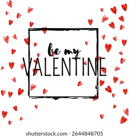 San Valentin Day Card. Romantic Banner For Gift. Luxury Frame. Red Happy Painting. Abstract Backdrop For Couple. Pink Fashion Poster. Rose San Valentin Day Card.