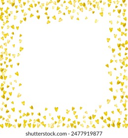 San Valentin Day Template. Greeting Sparkle For Couple. Modern Frame. Yellow Happy Painting. Holiday Voucher For Celebration. Golden Romance Banner. Gold San Valentin Day Template.