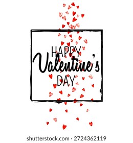San Valentin Day Textur. Abstrakter Gutschein für die Teilnahme. Moderner Rahmen. Pink Happy Backdrop. Grußgrafik für die Gegenwart. Rotes Grafikkonzept. Rose San Valentin Day Textur.