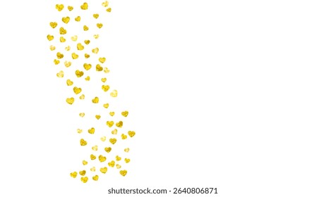 San Valentin Day Texture. Handdrawn Voucher For Present. Random Frame. Golden Happy Decoration. Graphic Poster For Engagement. Yellow Luxury Sparkle. Gold San Valentin Day Texture.