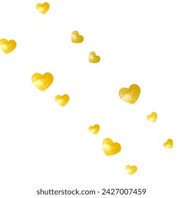 San Valentin Day Texture. Ornament Design For Celebration. Fashion Frame. Yellow Happy Splatter. Romance Border For Party. Gold Grunge Banner. Golden San Valentin Day Texture.