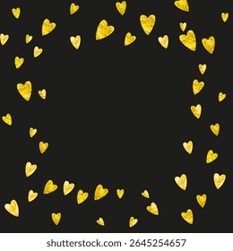 San Valentin Sale Offer. Romantic Border For Gift. Graphic Frame. Golden Happy Wallpaper. Luxury Voucher For Party. Gold Special Poster. Yellow San Valentin Sale Offer.